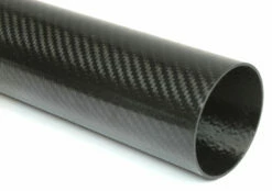 Carbon Fiber Roll Wrapped Twill Tube ~ 3.5" ID X 48", Gloss Finish