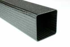 Braided Carbon Fiber Square Tubing ~ 2" X 2" X 24"